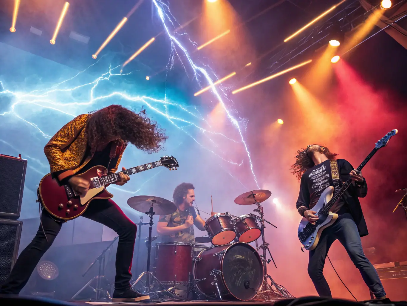 A live performance showcasing emerging musicians on stage, highlighting BACK-STAGE's efforts to provide platforms for artists to share their music with a wider audience.